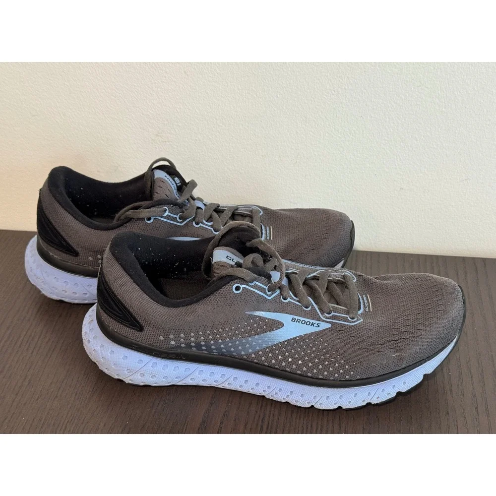 Brooks Glycerin 18 Women Size 8.5 Grey Blue Cushioned Road Running Shoes